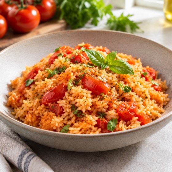 Tomato Rice Pilaf — example AI-generated dish photo